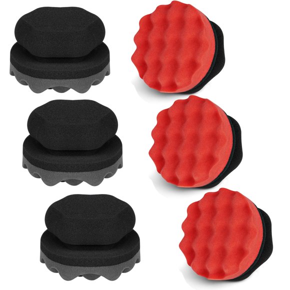 Aplicador de Brillo para Neumáticos ZHAYAO Pack de 6 Almohadillas Hexagonales de Agarre