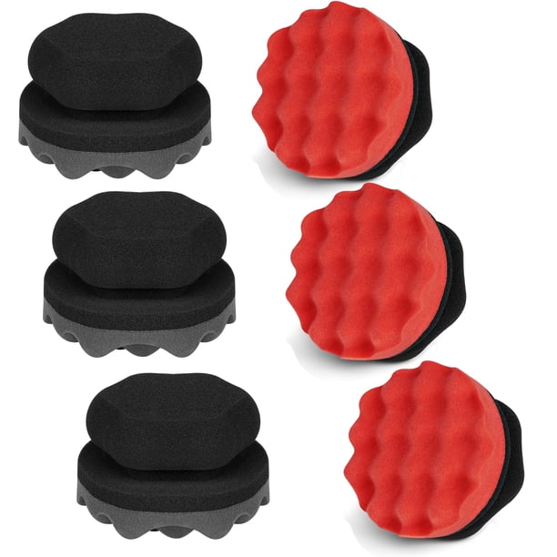Aplicador de Brillo para Neumáticos ZHAYAO Pack de 6 Almohadillas Hexagonales de Agarre
