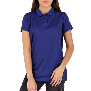 Polera Cooldry Quebec Manga Corta Mujer Azul