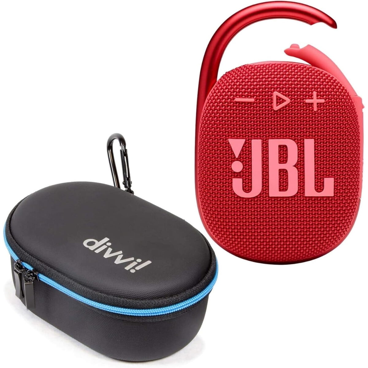 Parlante Jbl Clip 4 Bluetooth Rojo Con Estuche Divvi