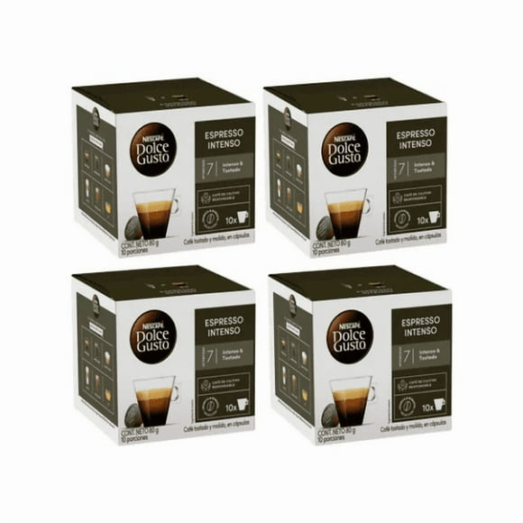 Pack 4 cajas café Dolce gusto espresso intenso 10 cápsulas