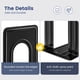 thumbnail image 5 of Book Ends HappyHapi - Sujetalibros de metal antideslizante (14 unidades), color negro, 5 of 7