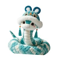 Bothyi - Año Nuevo Chino Serpiente Peluche Juguete Foto Prop Para Oficina Regalo De Cumpleaños Gabinete Azul 25Cm