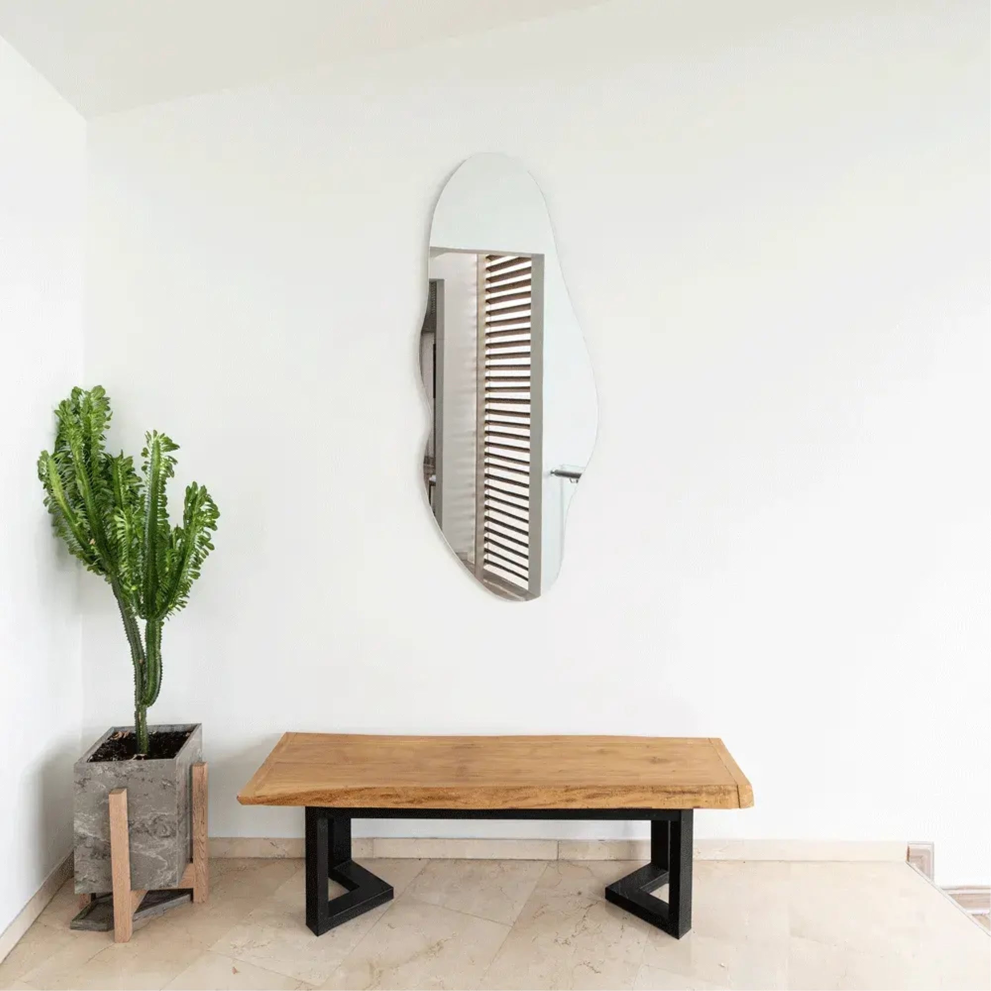 Tuhome - Espejo Rregular Blue Cuerpo Completo 150x60 Cm