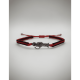 thumbnail image 3 of Pulsera de hilo y de la santa muerte Rojo negro plateada, 3 of 3