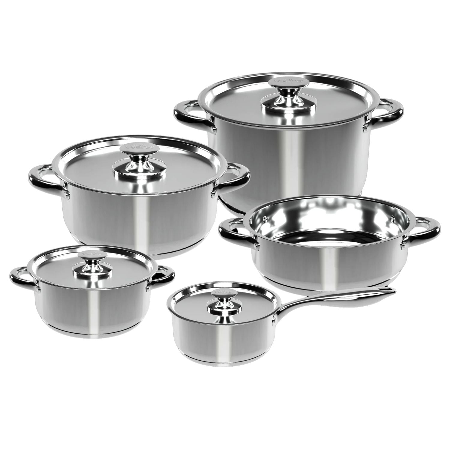 Wens - Bateria Cocina 9 Piezas Acero Inoxidable Cocina 470-9ss