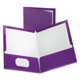 thumbnail image 1 of Carpeta Oxford Metálica de Dos Bolsillos Morada Tamaño Carta Paquete de 25, 1 of 5