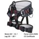 thumbnail image 4 of Arnés de escalada Ttechouter, grosor ajustable, medio cuerpo, 4 of 6
