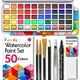thumbnail image 1 of Set de pintura acuarela Funcils 50 acuarelas de viaje con pincel, 1 of 3