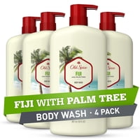 Gel De Baño Old Spice Fiji Con Aroma A Palmera, 750 Ml (Paquete De 4)