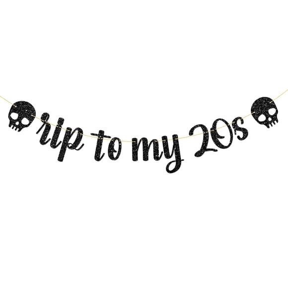 Banner decorativo de cumpleaños Halodete RIP to My 20s Happy 30th