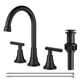 thumbnail image 1 of Grifo de baño FORIOUS, 8 pulgadas, amplio, 3 orificios, negro mate, 1 of 6