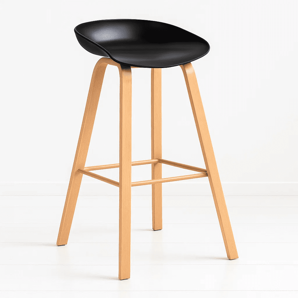 Klik Muebles - Taburete Piso Bar Nordic - Negro