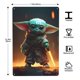 thumbnail image 3 of Cartel de Metal Decorativo Bebé Yoda Desmarcar 30x20 cm, 3 of 6