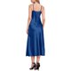 thumbnail image 3 of Vestido de satén con tirantes finos y escote en V elegante maxi de CURVOSPORT para mujer M Azul Real, 3 of 6