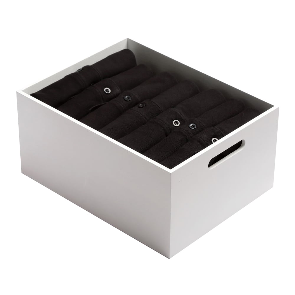 Caja Bambu Hbt Blanco Tamaño S 29x19x13 Cm