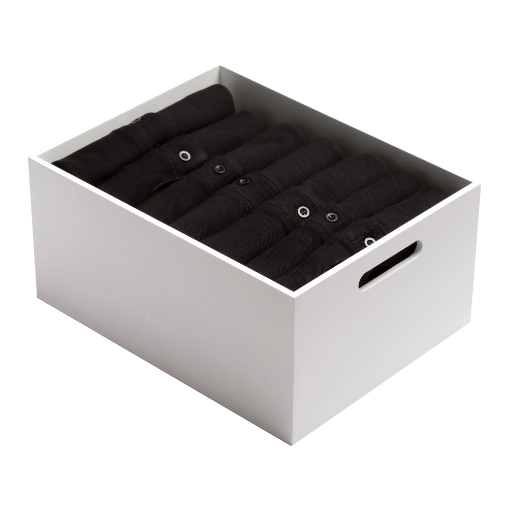 Caja Bambu Hbt Blanco Tamaño S 29X19X13 Cm