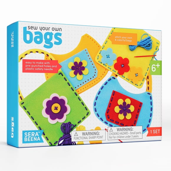 Kit de costura Serabeena Sew Your Own Bags para niños de 6 a 8 años