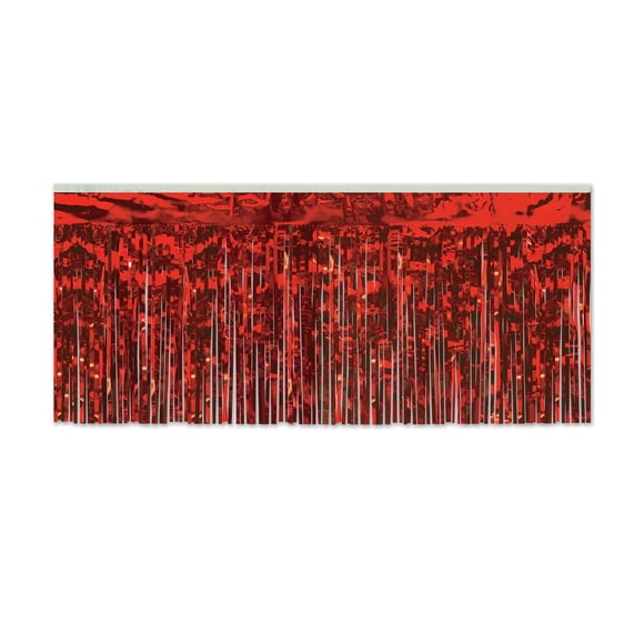 Cortina con flecos metálicos FR de 1 capa de Curtain Beistle (rojo) (1 unidad)