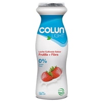 Leche Cultivada Light Sabor Frutilla Botella 180 G Colun