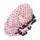 thumbnail image 1 of Unique Bargains 1 Pc Gorro de Ducha de Doble Capa con Puntos para Mujeres para Baño Vacaciones Viaje Satén PEVA Rosa, Marrón, 1 of 3