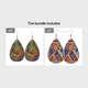 thumbnail image 1 of Bohemian Pattern Leather Earring Teardrop PU Dangle Party Earrings For Women Girls, 1 of 5