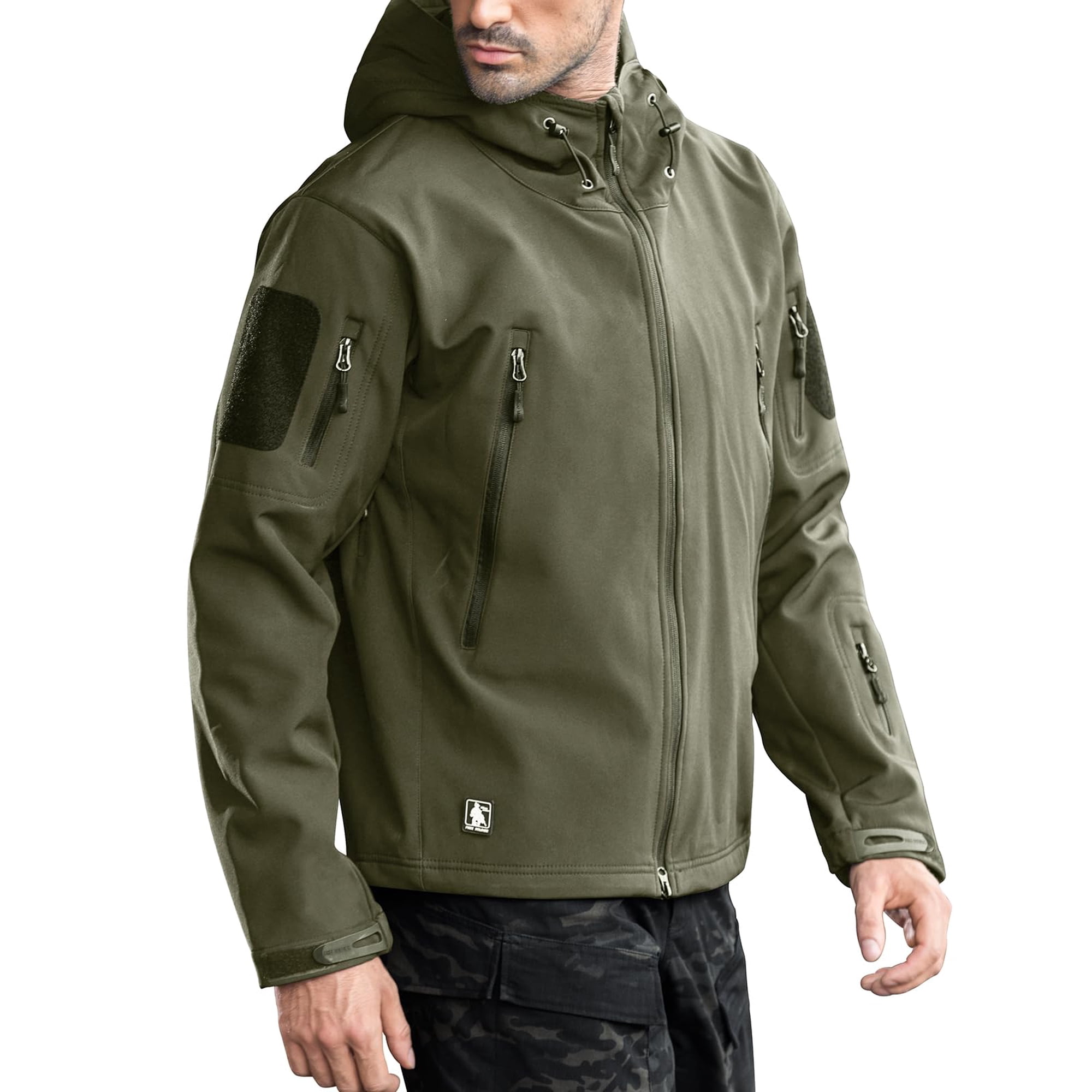 Chaqueta Impermeable Softshell Verde Para Hombre Free Soldier
