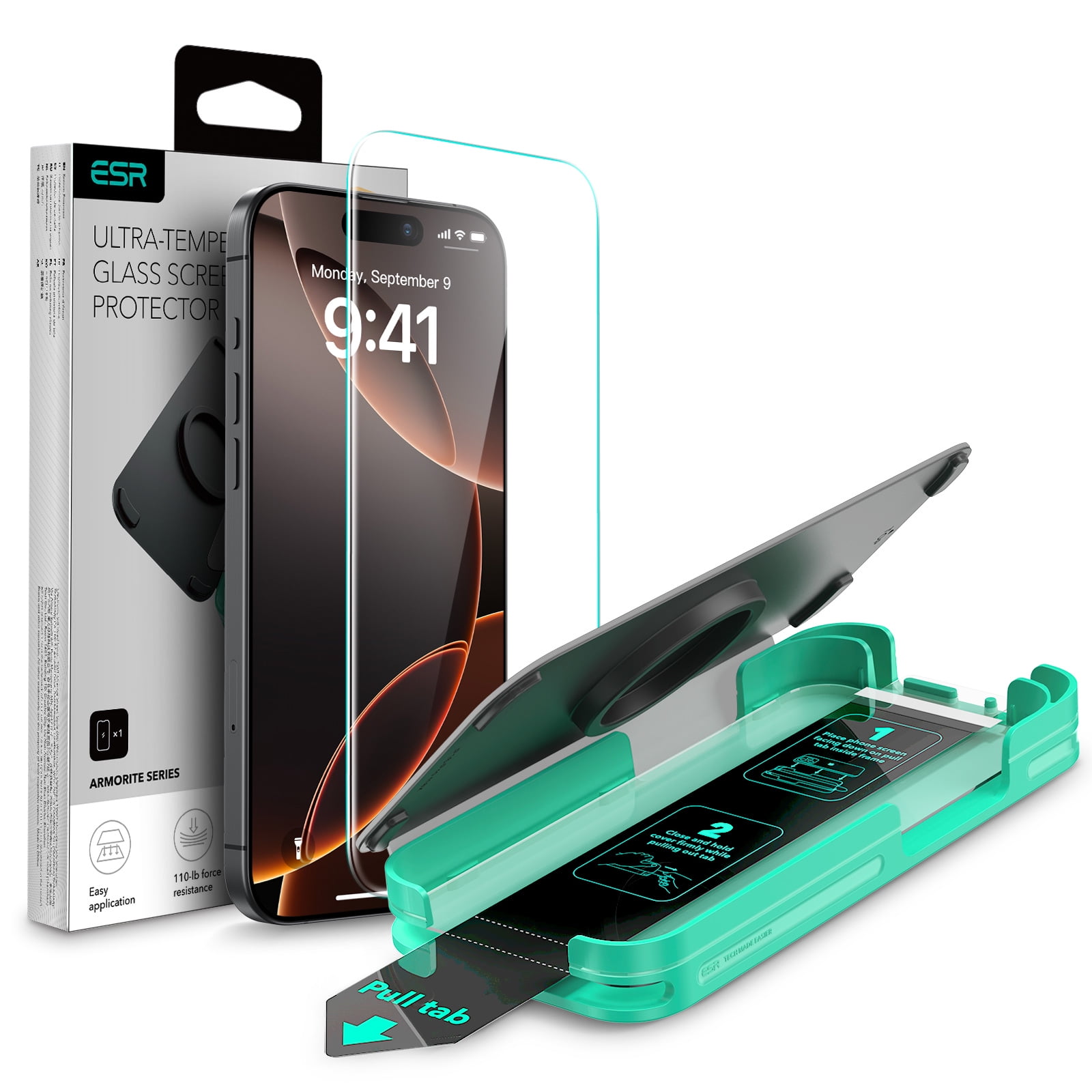 Mica Vidrio Esr Armorite Para Iphone 16 Pro Transparente