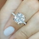 thumbnail image 3 of 18k Gold Plated Moissanite Promise Ring with Micro Paved Zircons - 5.19ct/10.19ct - Luxury Engagement and Wedding Jewelry, 3 of 4
