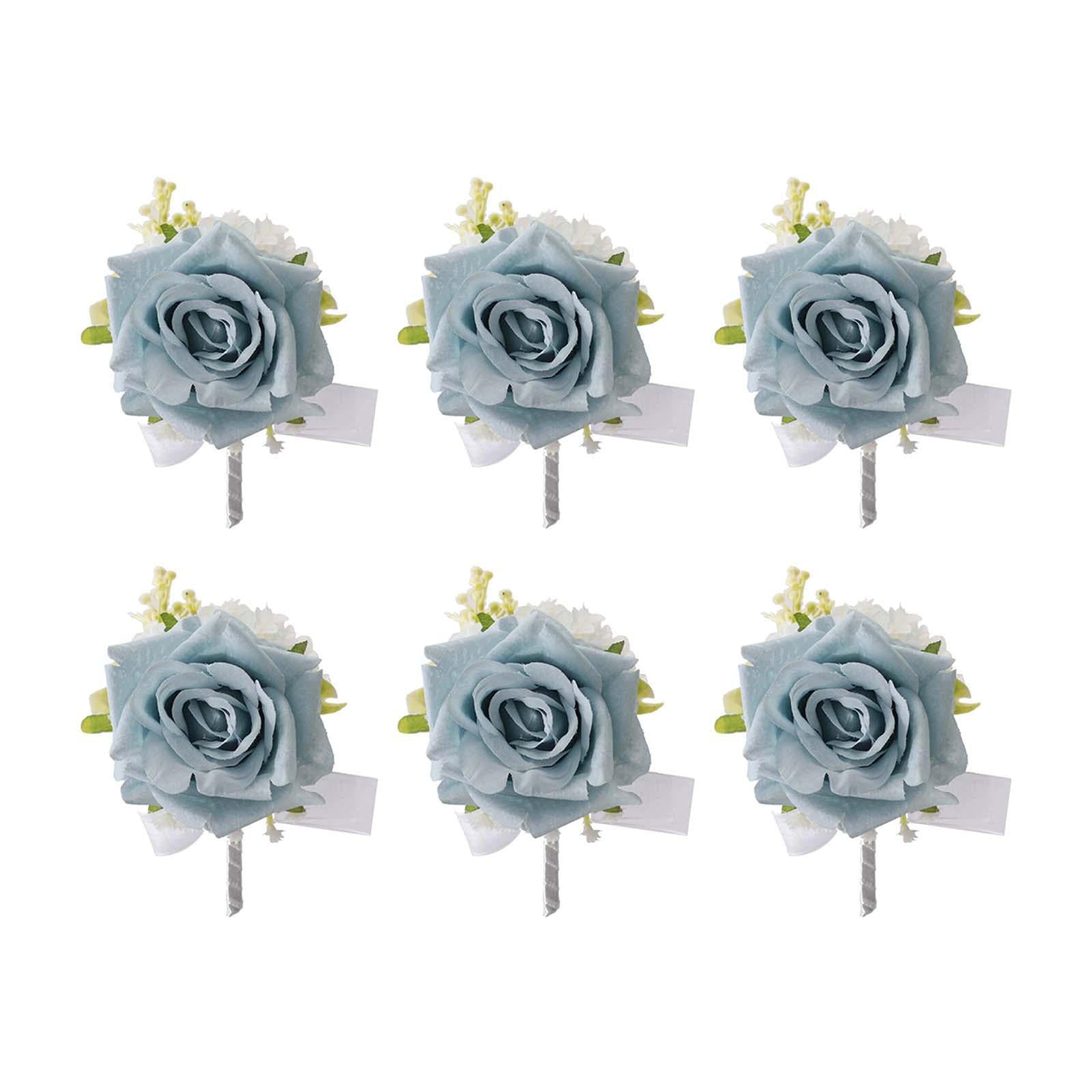 Bothyi - 6 Piezas De Flores Artificiales Para Boutonniere De Boda Para Eventos De Aniversario