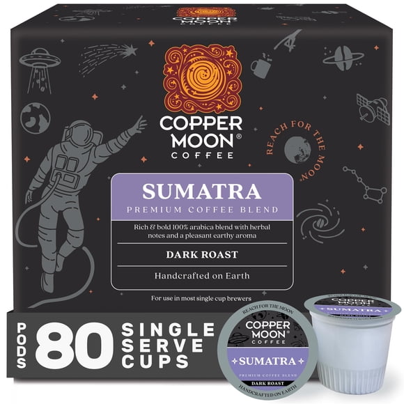 Cápsulas de café Copper Moon Sumatra Tostado Oscuro 80 unidades