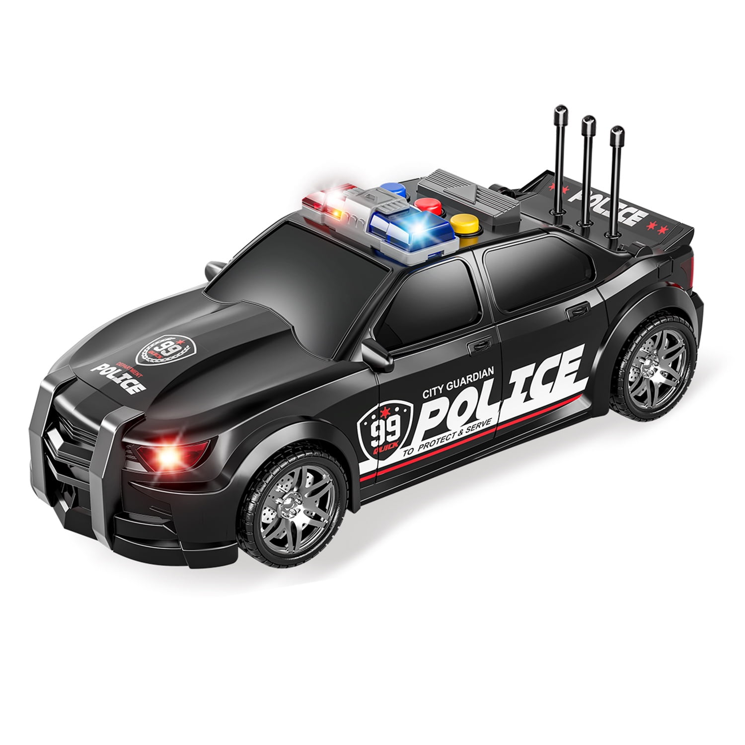 Ultrax - Auto De Policía De Fricción Con Luz, Sonido Y Maletero Abatible