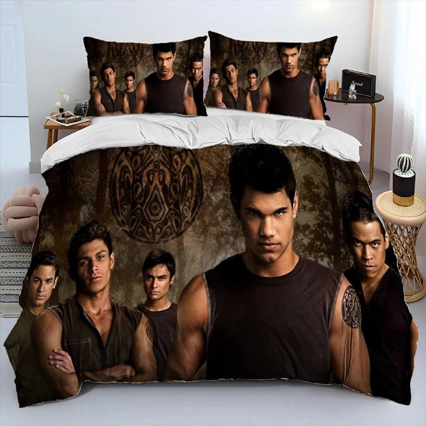 3D The Twilight Saga HD Printed Comforter Bedding Set,Duvet Cover Bed Set Quilt Cover Pillowcase,king Queen Size Bedding Set BoyBed Sheets