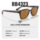 thumbnail image 4 of Gafas de sol Ray‑Ban RB4323 cuadradas Light Havana, 4 of 7