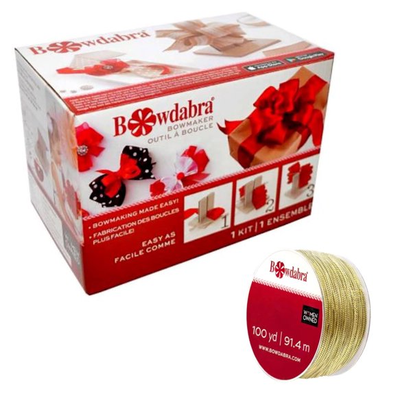 Kit de Fabricación de Lazos Bowdabra – paquete grande con 91 m de alambre dorado