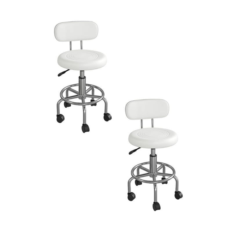 Tododescuento - Pack 2 Taburetes Bajos - Blanco