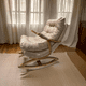 thumbnail image 3 of Silla Mecedora Coquette Con Apoya Brazo Beige Lino, 3 of 3