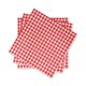 thumbnail image 1 of Servilletas desechables de papel a cuadros rojos y blancos de Gatherfun (paquete de 50), 1 of 5