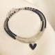 thumbnail image 3 of Maxi Pulsera Amor propio- corazón plata negro, 3 of 3