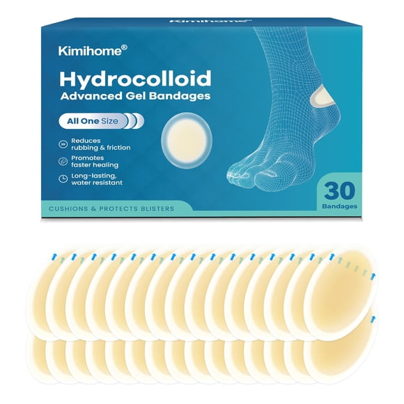 Blíster, hidrocoloide Kimihome, 30 unidades, para pies