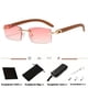 thumbnail image 1 of Trendy Men's Frameless Rectangle Sunglasses with UV400 Protection, 1 of 5