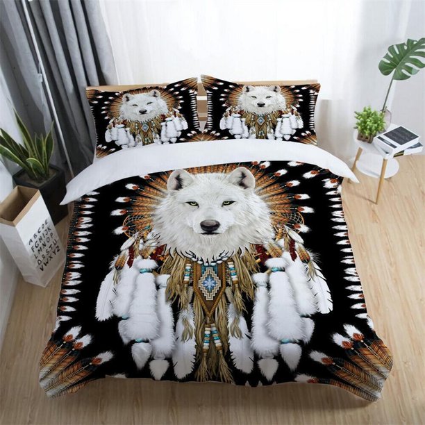 Halloween Style Black Skull Animal Gamer Quilt Duvet Cover Set Bedroom Decor3-Piece Bedding Set