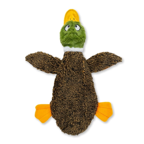 Juguete para perros Best Pet Supplies 2 en 1, sin relleno, con forma de pato salvaje chirriante