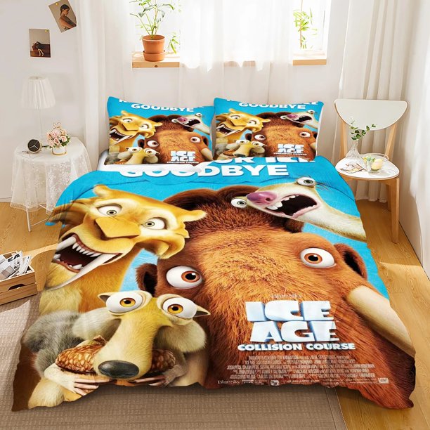 Ice Age Bedding Comforter Set 100%Polyester Decorative Various Sizes 3D Printed Bedding Sets Ultra Soft and Comfortable Bed Sheets