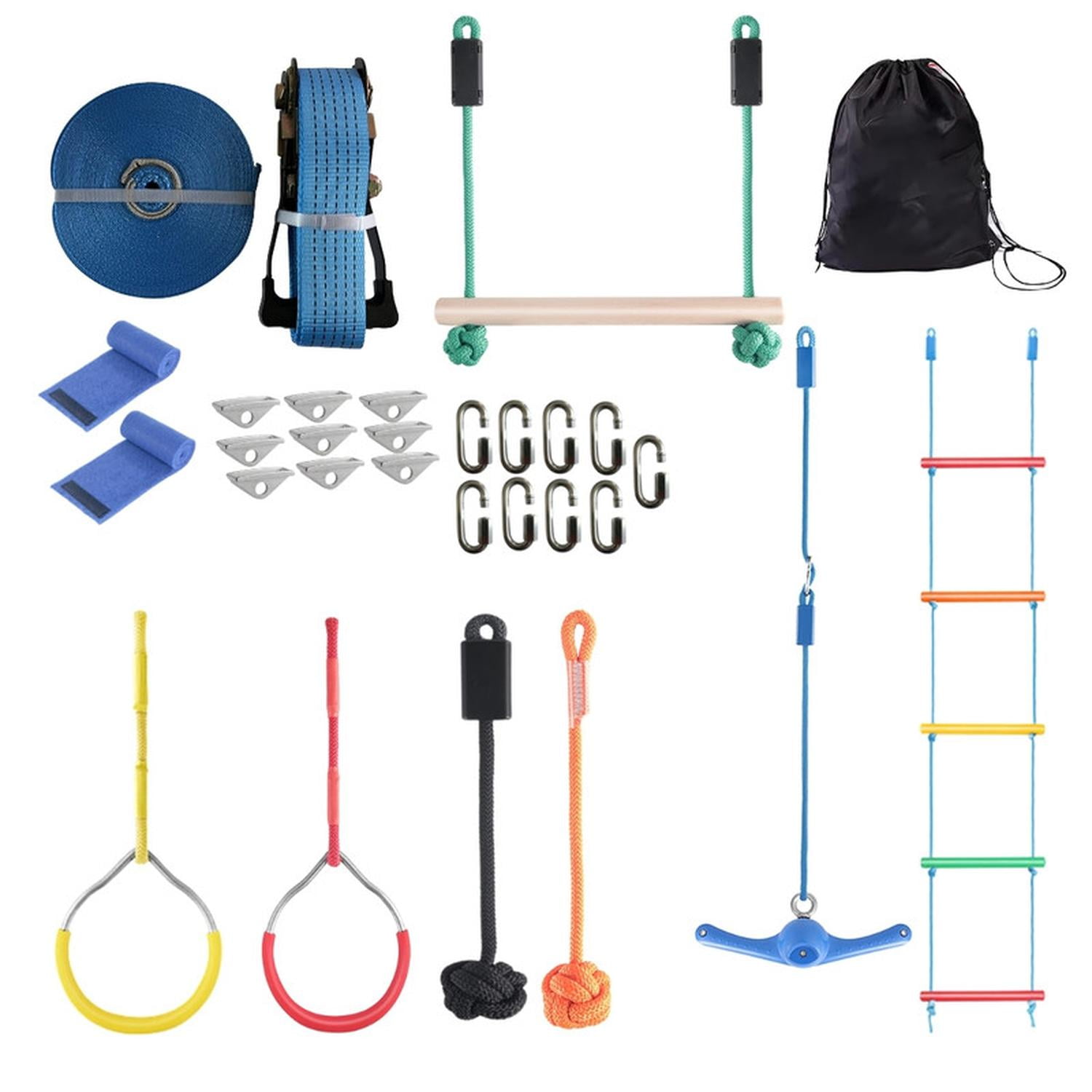 Auckland Outdoor - Juego Obstaculos Niño Carrera Entrenamiento 7 Ninja Warrior Multicolor