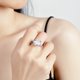 thumbnail image 4 of Anillo de Compromiso de Moissanita de Plata Esterlina 925 5 Quilates Color D Claridad VVS1 Anillos de Aniversario Anillos de Diamante Corte Asscher para Mujer, 4 of 7