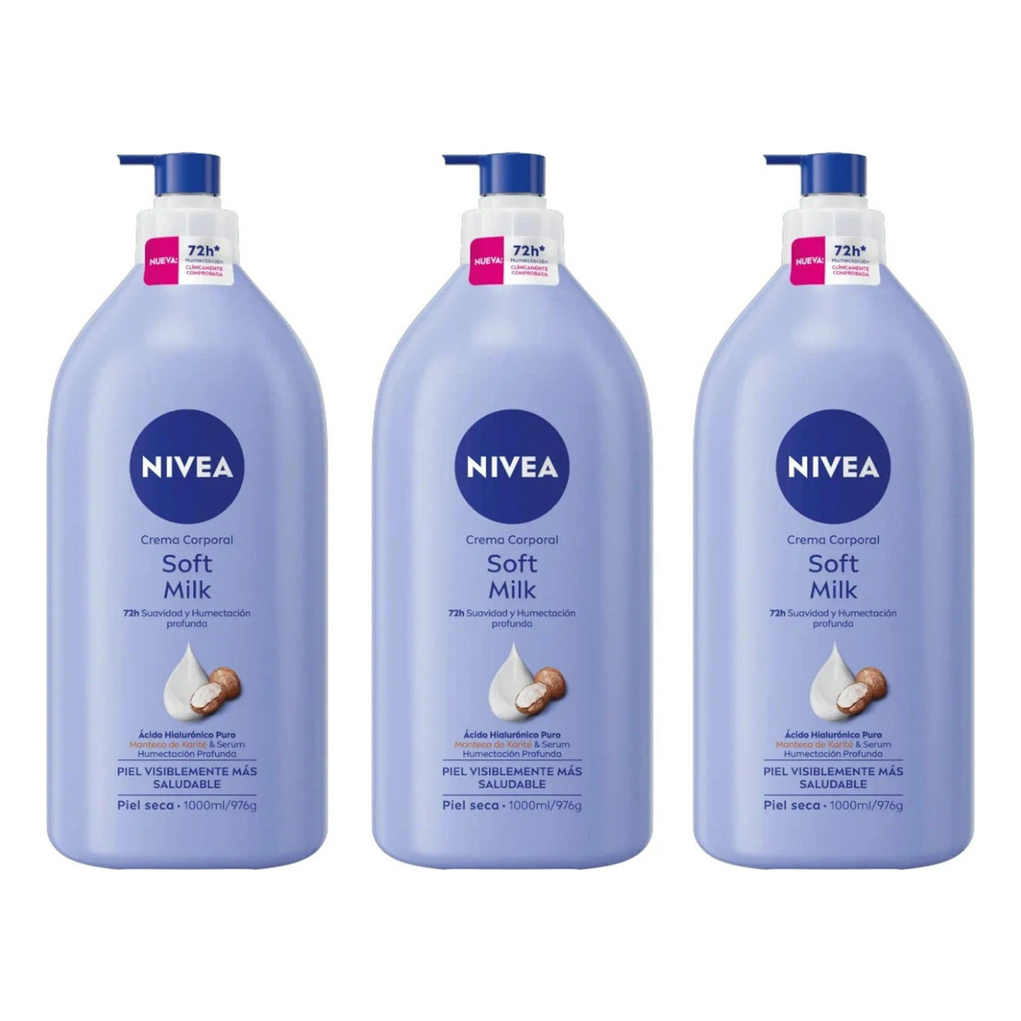 Nivea Crema Corporal Milk Pieles Extra Secas 1000ml X3