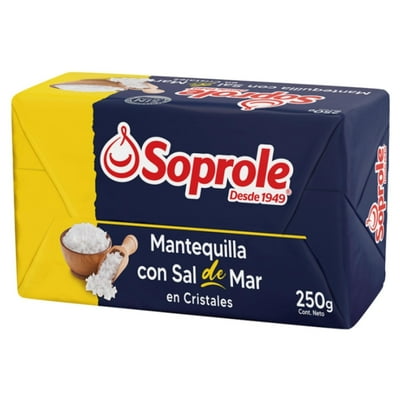 Mantequilla Con Sal De Mar Tradicional 250 G Soprole
