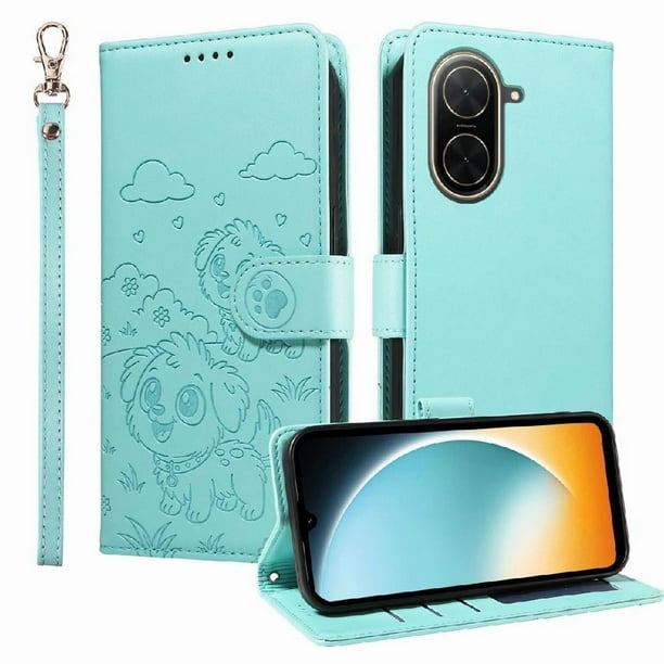 Funda Billetera FOXDOCK Compatible con Xiaomi Redmi A5 4G, Diseño Perrito Tierno, Ranuras para Tarjetas y Soporte Plegable