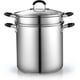 thumbnail image 3 of Set de olla para pasta Cook N Home de acero inoxidable de 12 litros con tapa, 3 of 7